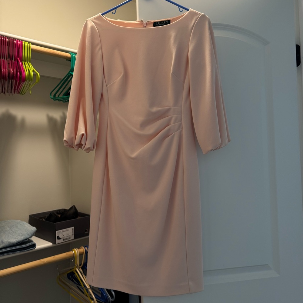 Ralph Lauren Soft Pink Long Sleeve Dress
